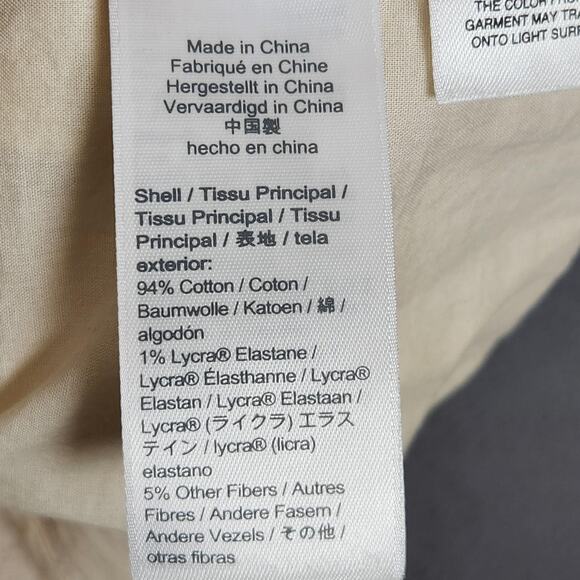 J.Crew Blazer Womens 4 Cream Ivory Pinstripe One Button Notch Lapel Lined Cotton - Picture 14 of 16